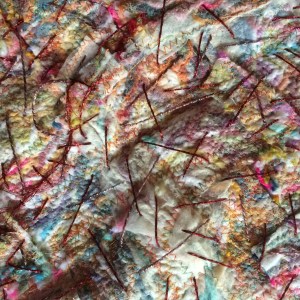 Some decorative knitting or crochet yarns would also be good to use.